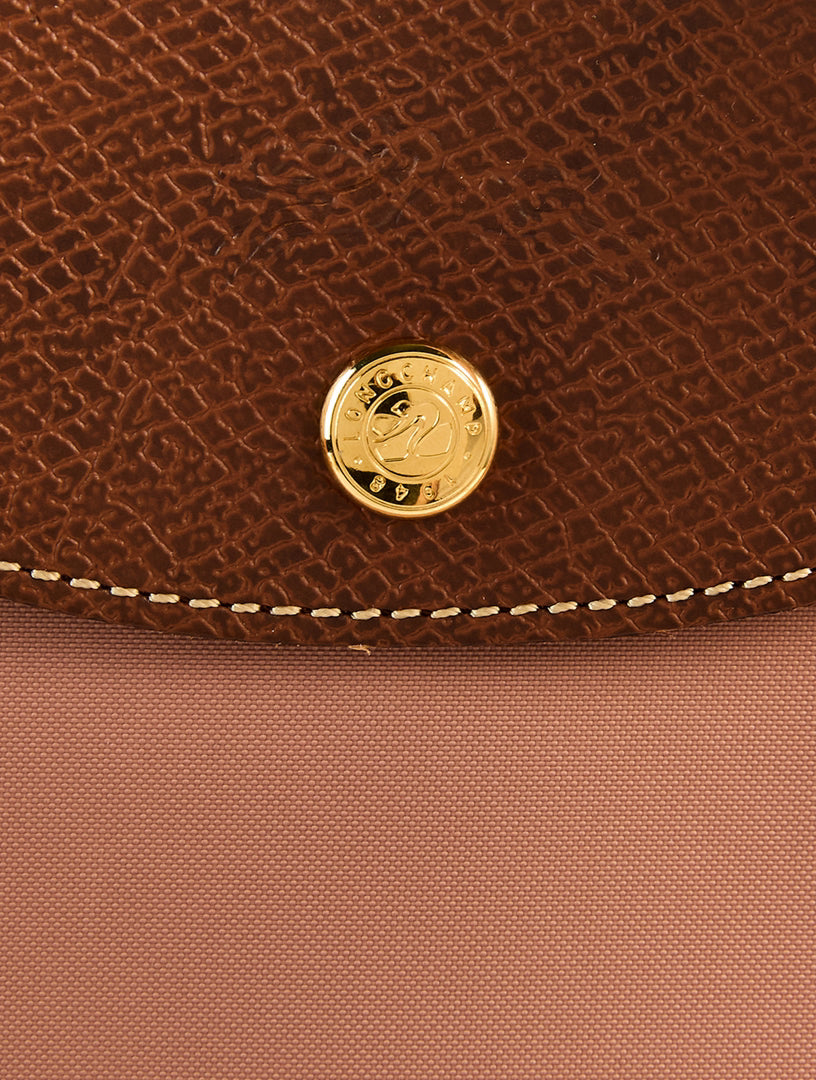 Mochila Longchamp Le Pliage Média Dobrável em Nylon Rosa