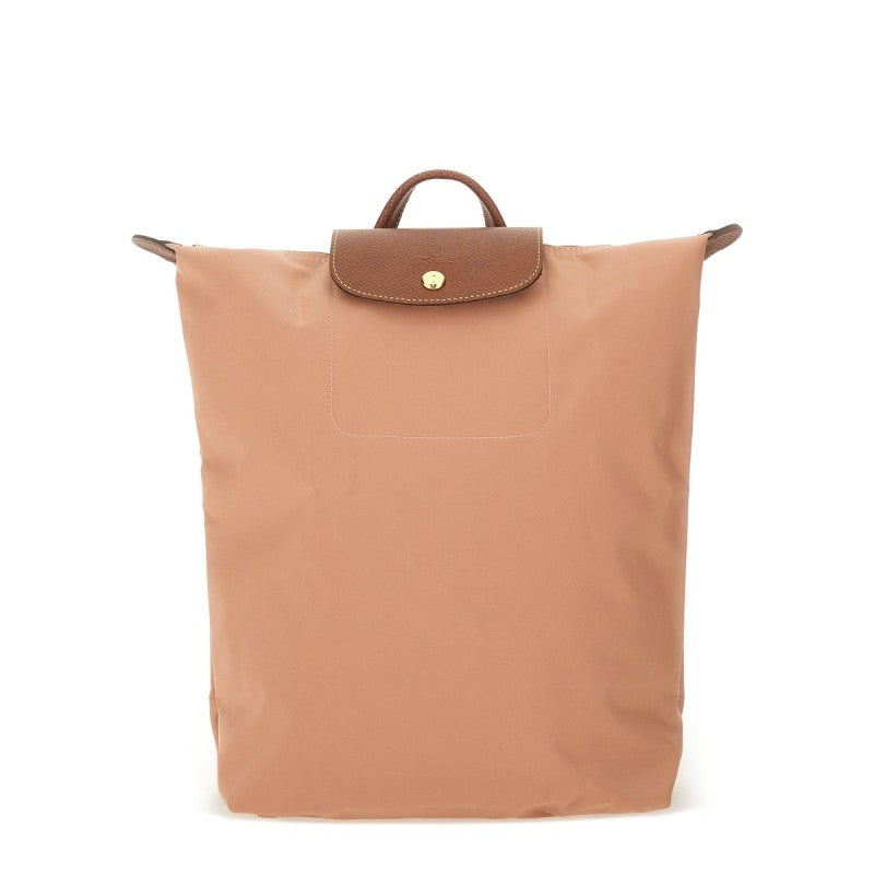 Mochila Longchamp Le Pliage Média Dobrável em Nylon Rosa