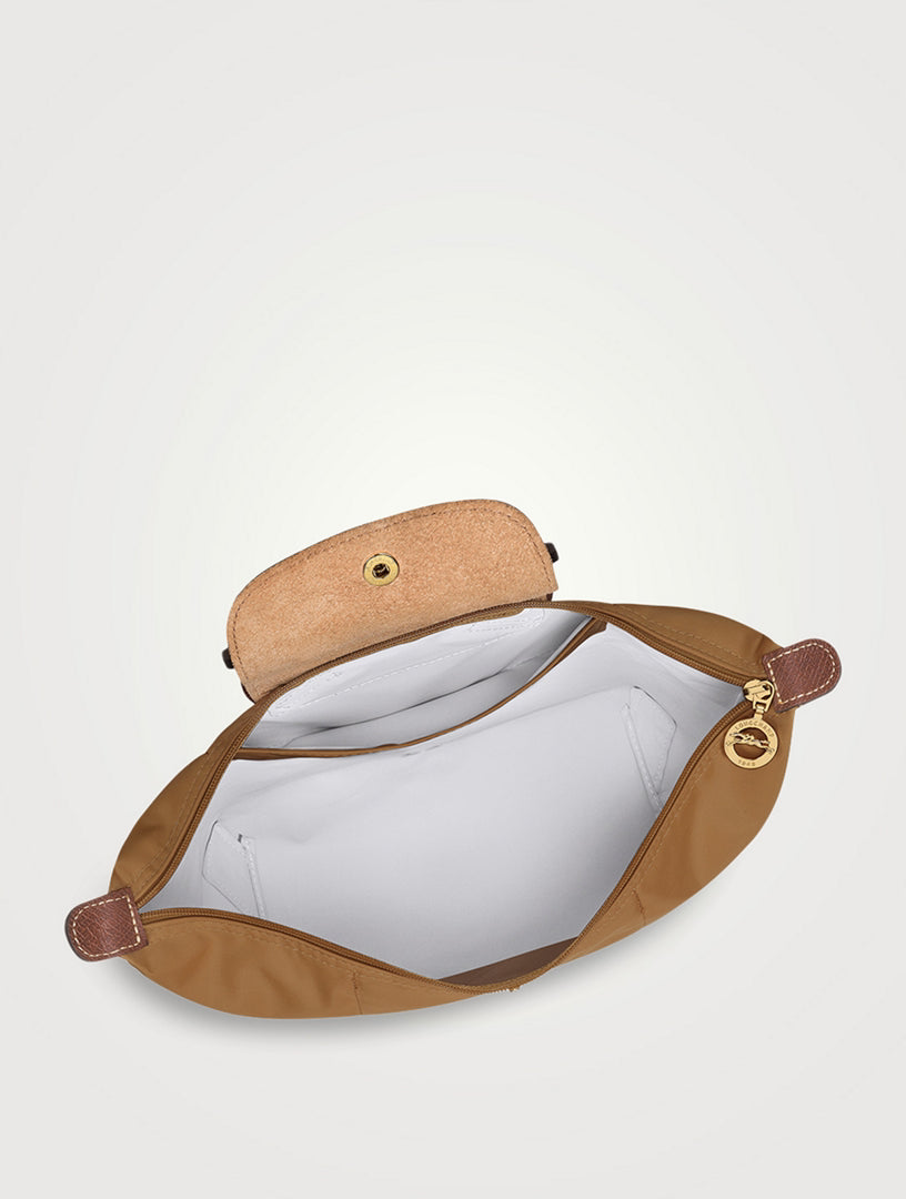 Mochila Longchamp Le Pliage Média Dobrável em Nylon Marrom Ocre/Castanho