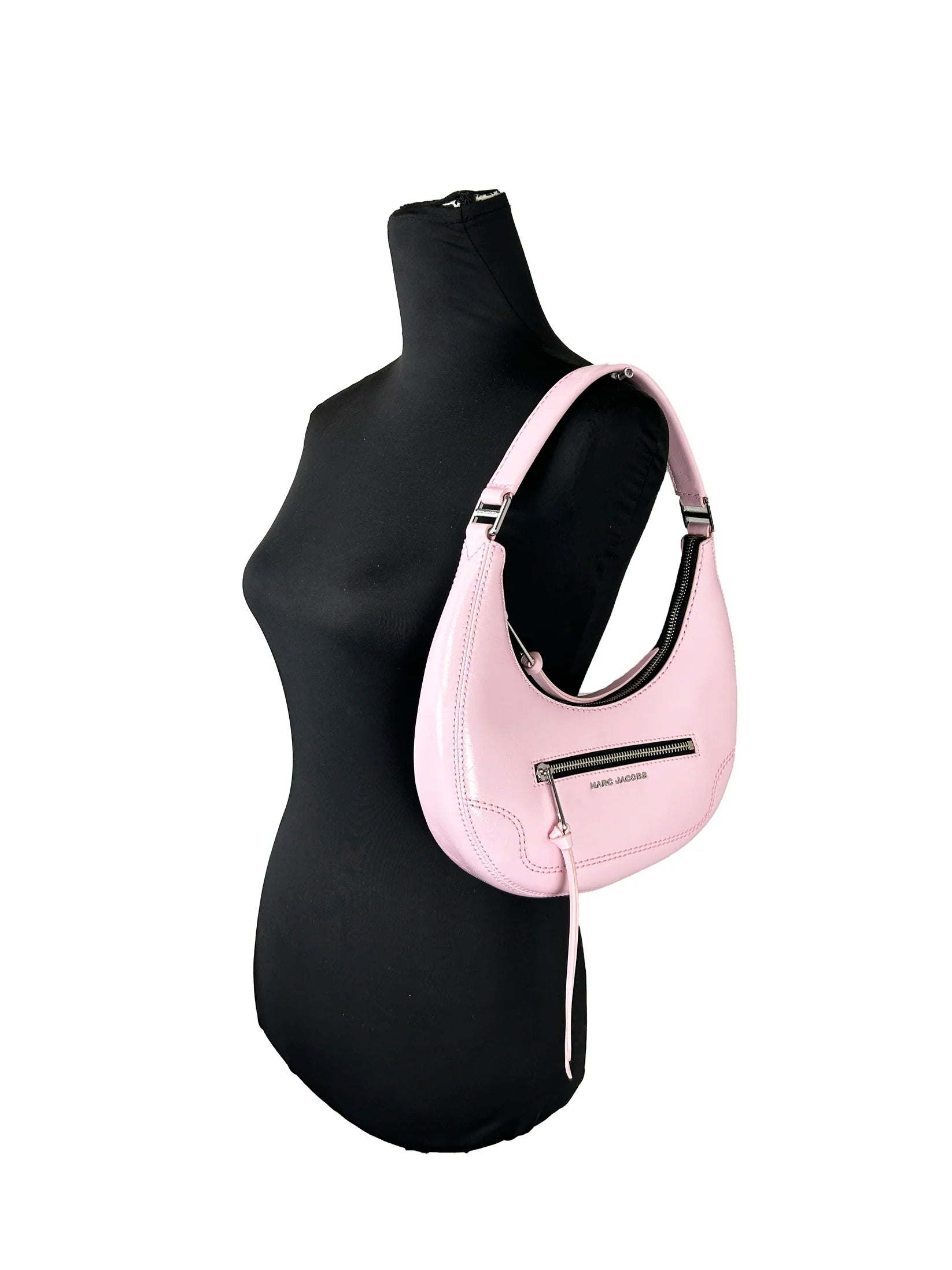 Bolsa Marc Jacobs Crinckle Cruiser Crescent Rosa Bubblegum